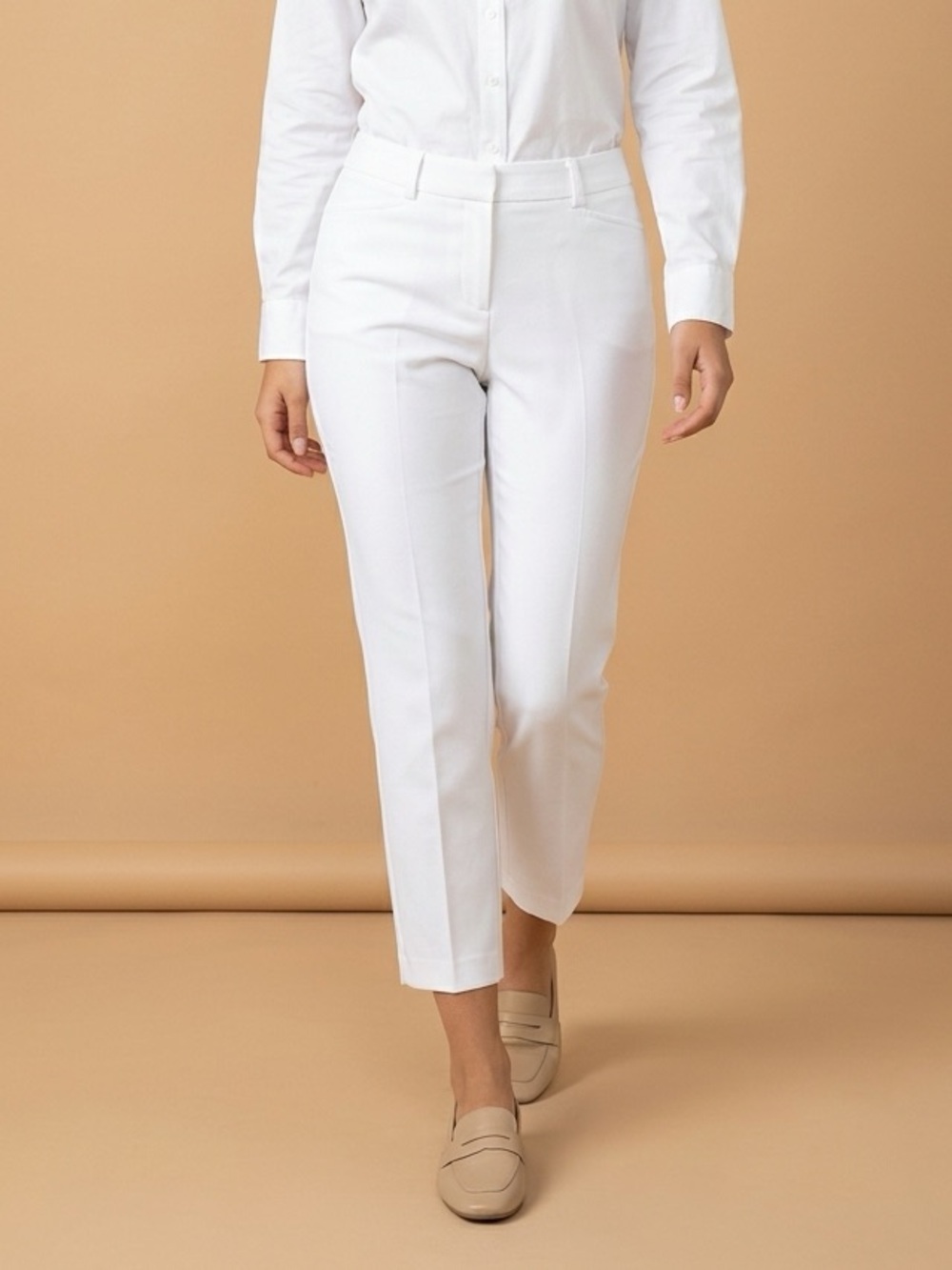 Hilary Radley White Slim Leg Stretch Pants Size 12 NWT